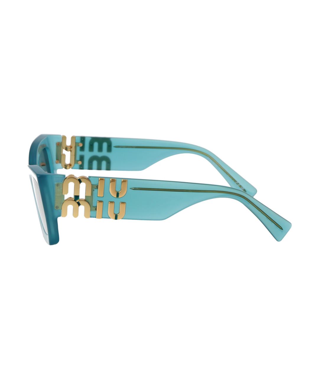 MIU MIU Голубые пластиковые солнцезащитные очки, фото 3