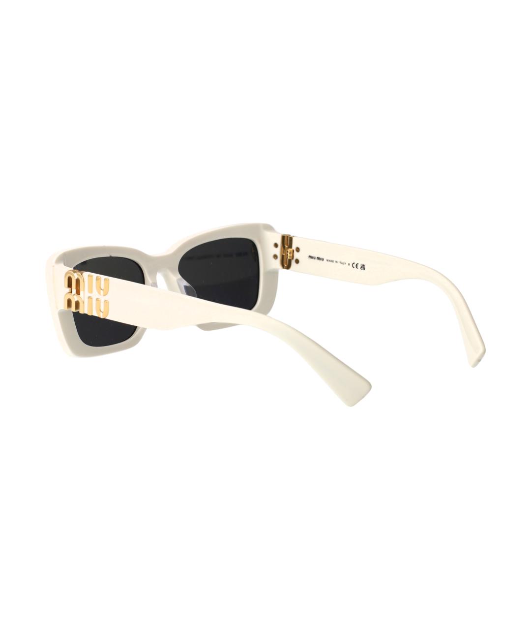 MIU MIU Белые пластиковые солнцезащитные очки, фото 4