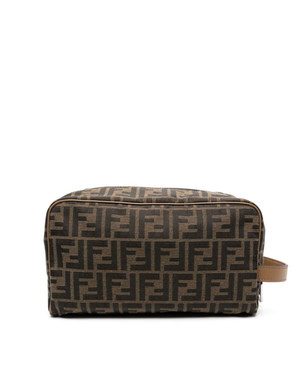 FENDI Коричневая синтетическая барсетка, фото 4