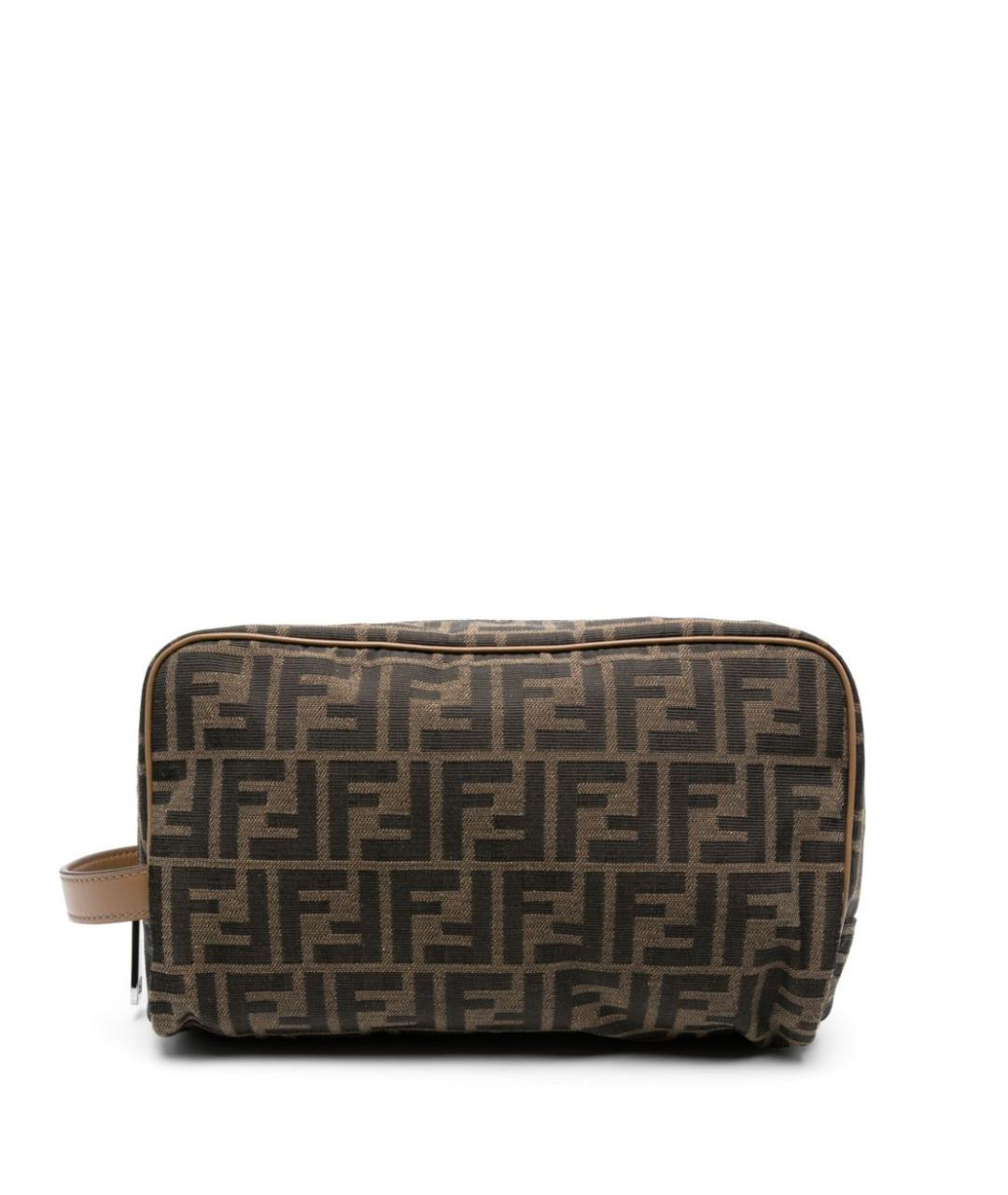 FENDI Коричневая синтетическая барсетка, фото 1