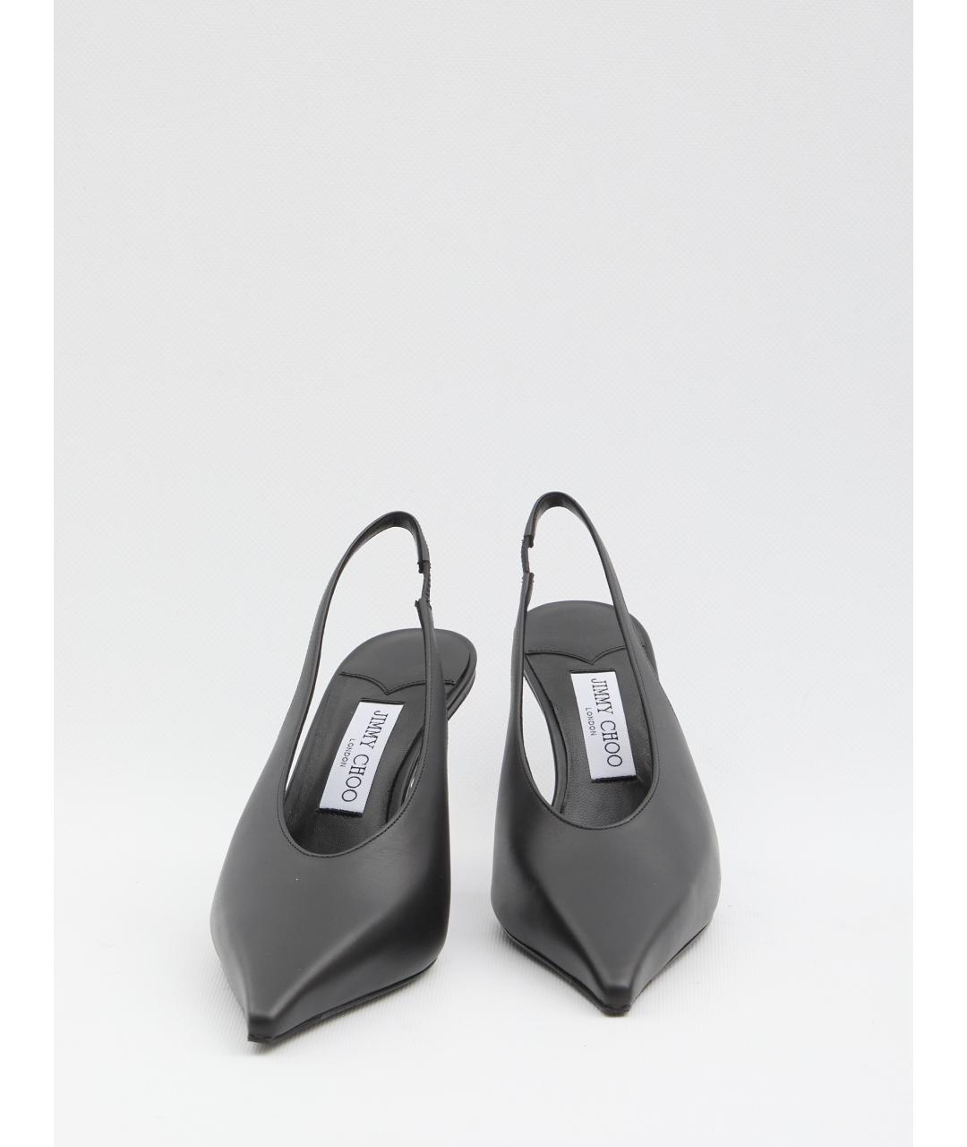 JIMMY CHOO Черные кожаные туфли, фото 5