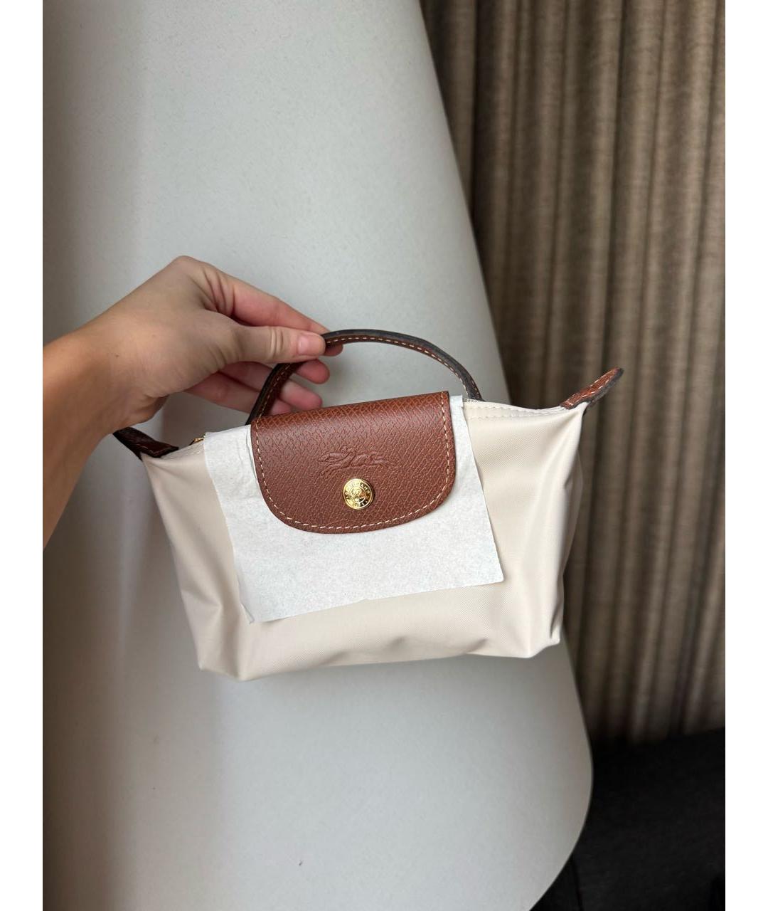 LONGCHAMP Бежевая сумка с короткими ручками, фото 5