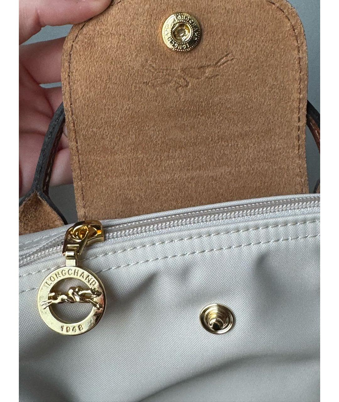LONGCHAMP Бежевая сумка с короткими ручками, фото 4