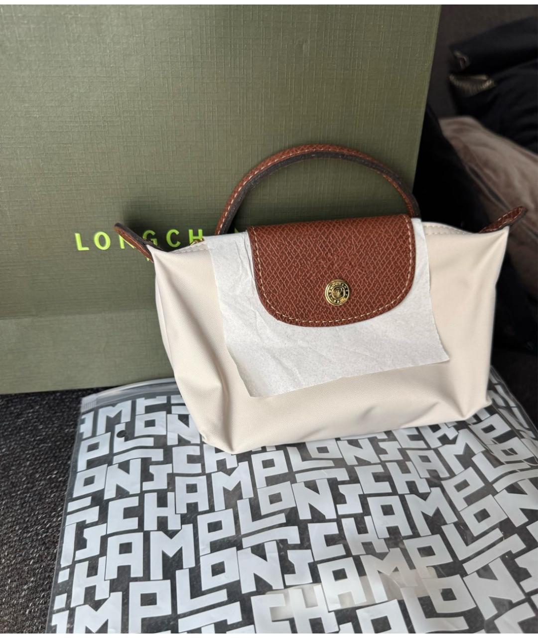 LONGCHAMP Бежевая сумка с короткими ручками, фото 3