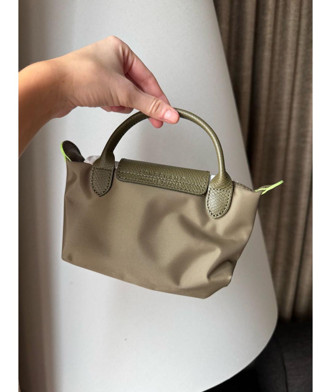 LONGCHAMP Хаки сумка с короткими ручками, фото 3