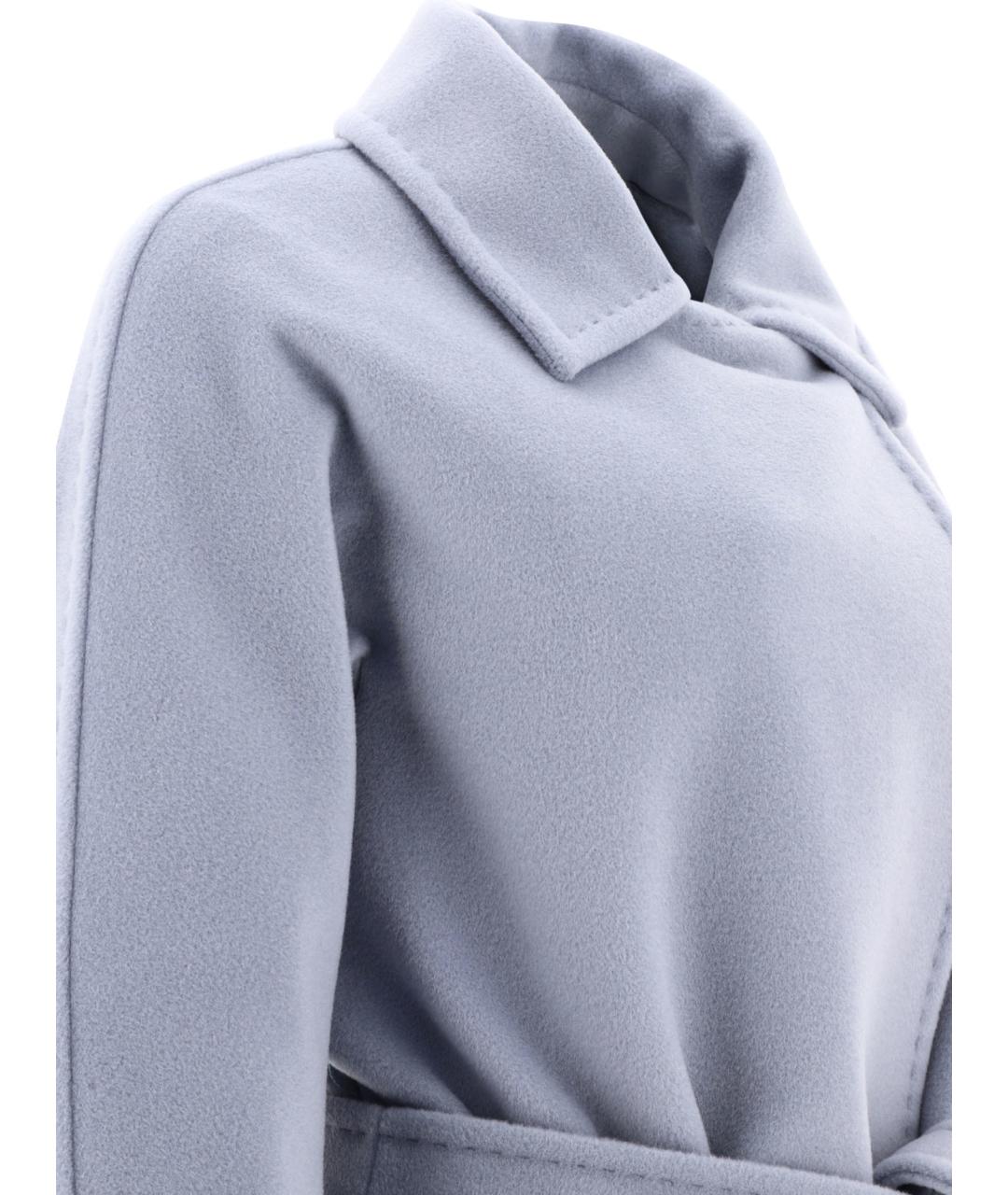 MAX MARA Голубое шерстяное пальто, фото 3