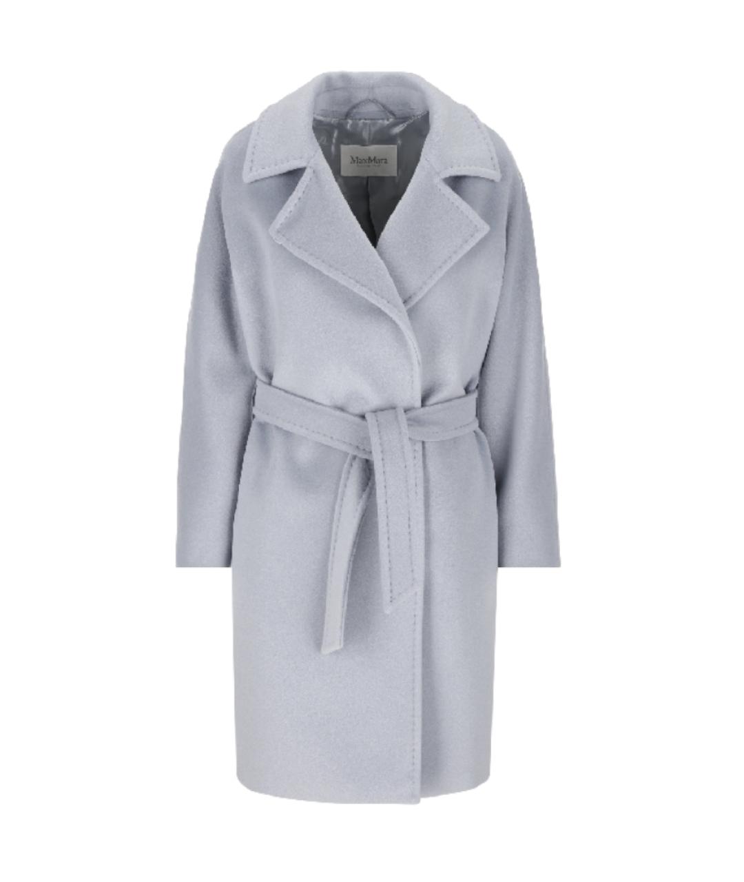 MAX MARA Голубое шерстяное пальто, фото 1