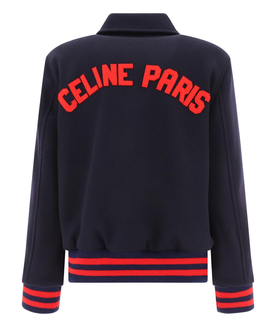 CELINE Темно-синяя шерстяная куртка, фото 2