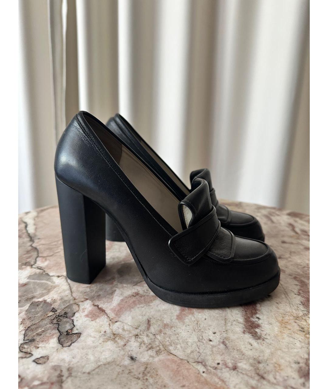 JIL SANDER Черные кожаные туфли, фото 2