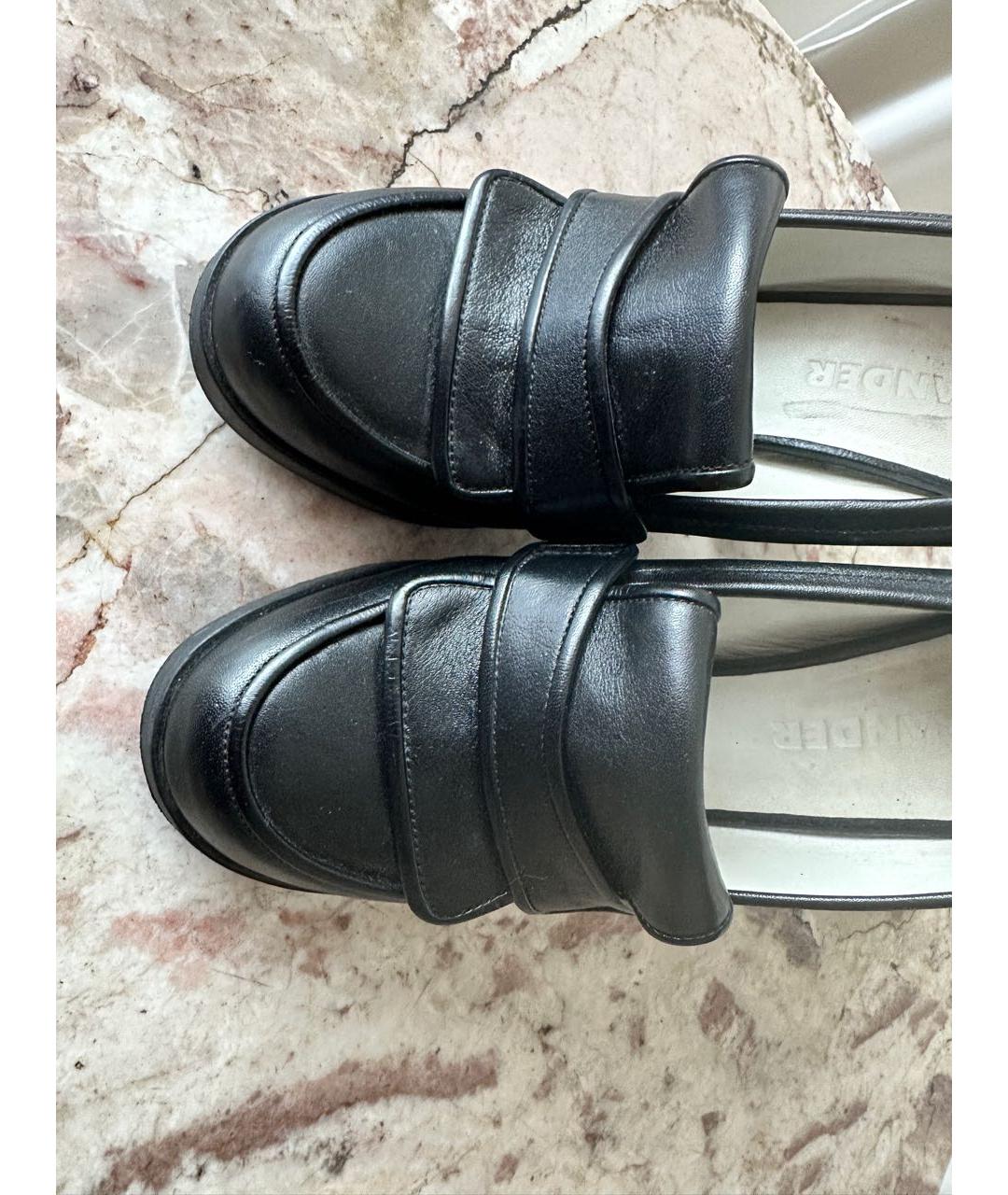 JIL SANDER Черные кожаные туфли, фото 7