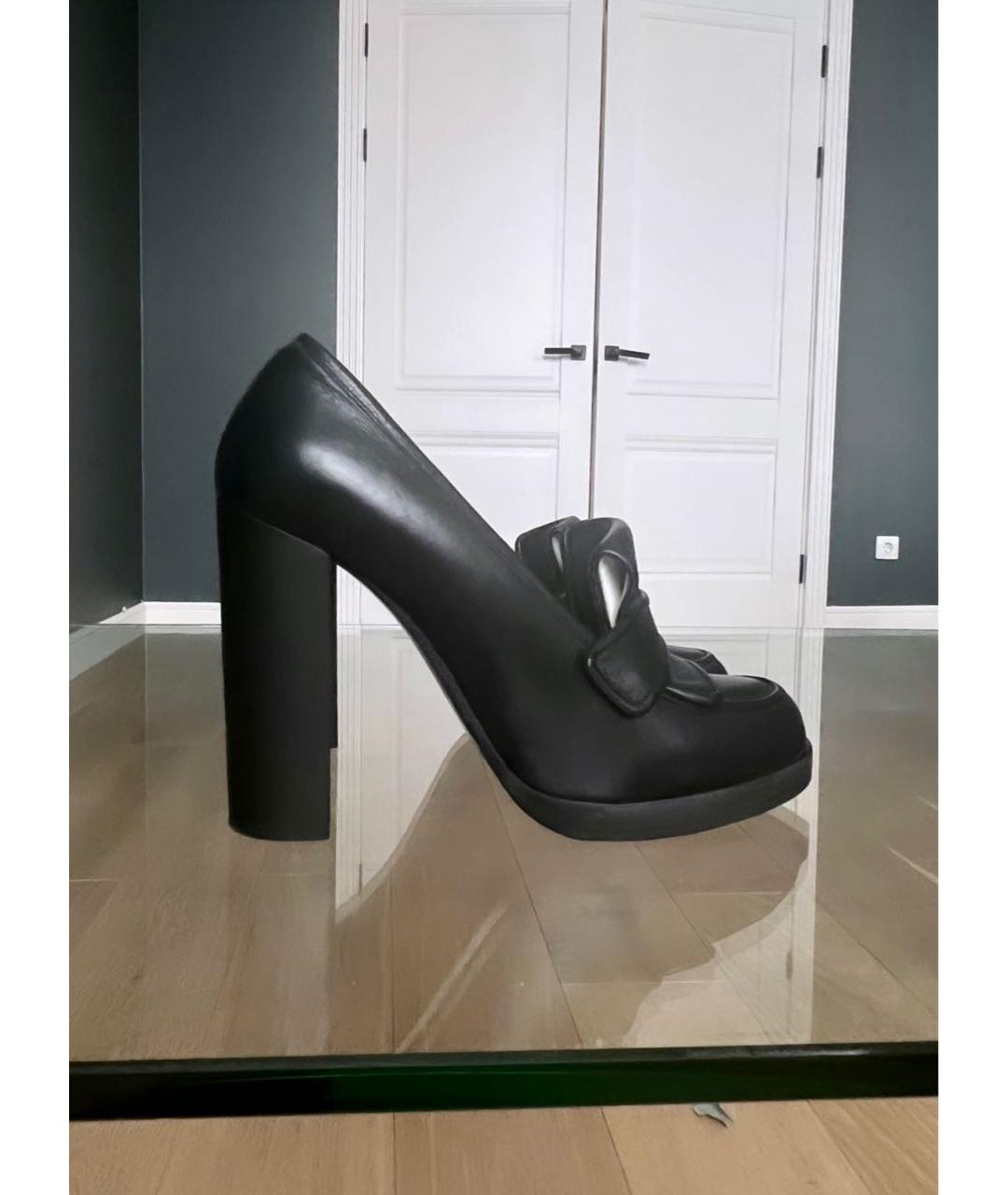 JIL SANDER Черные кожаные туфли, фото 9