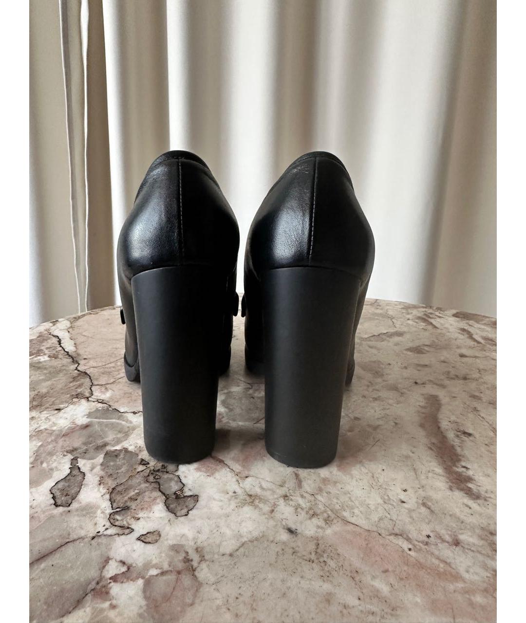 JIL SANDER Черные кожаные туфли, фото 6