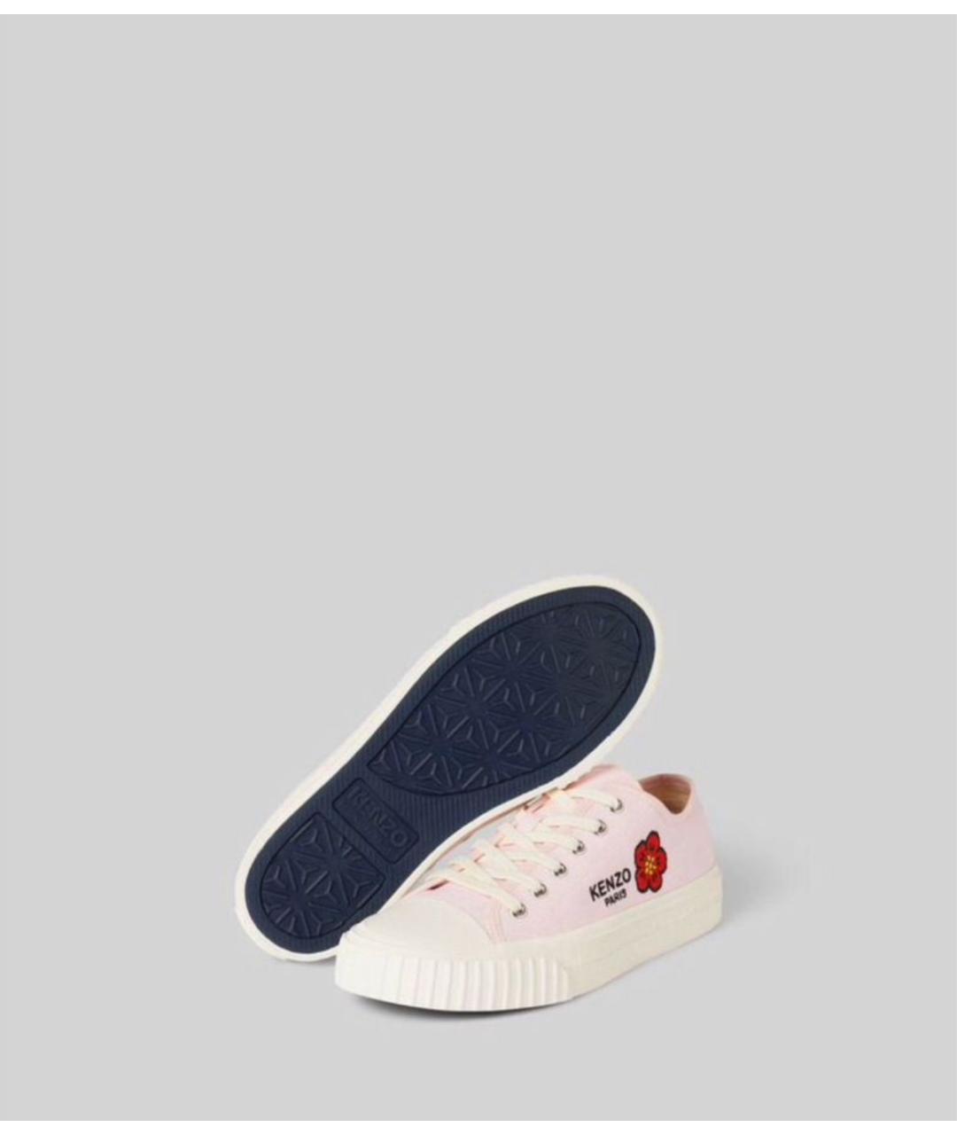 KENZO Белые текстильные кеды, фото 4