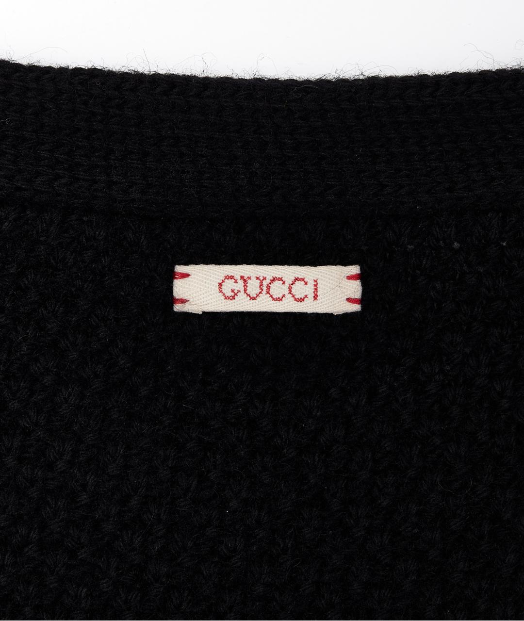 GUCCI Черный шерстяной джемпер / свитер, фото 7