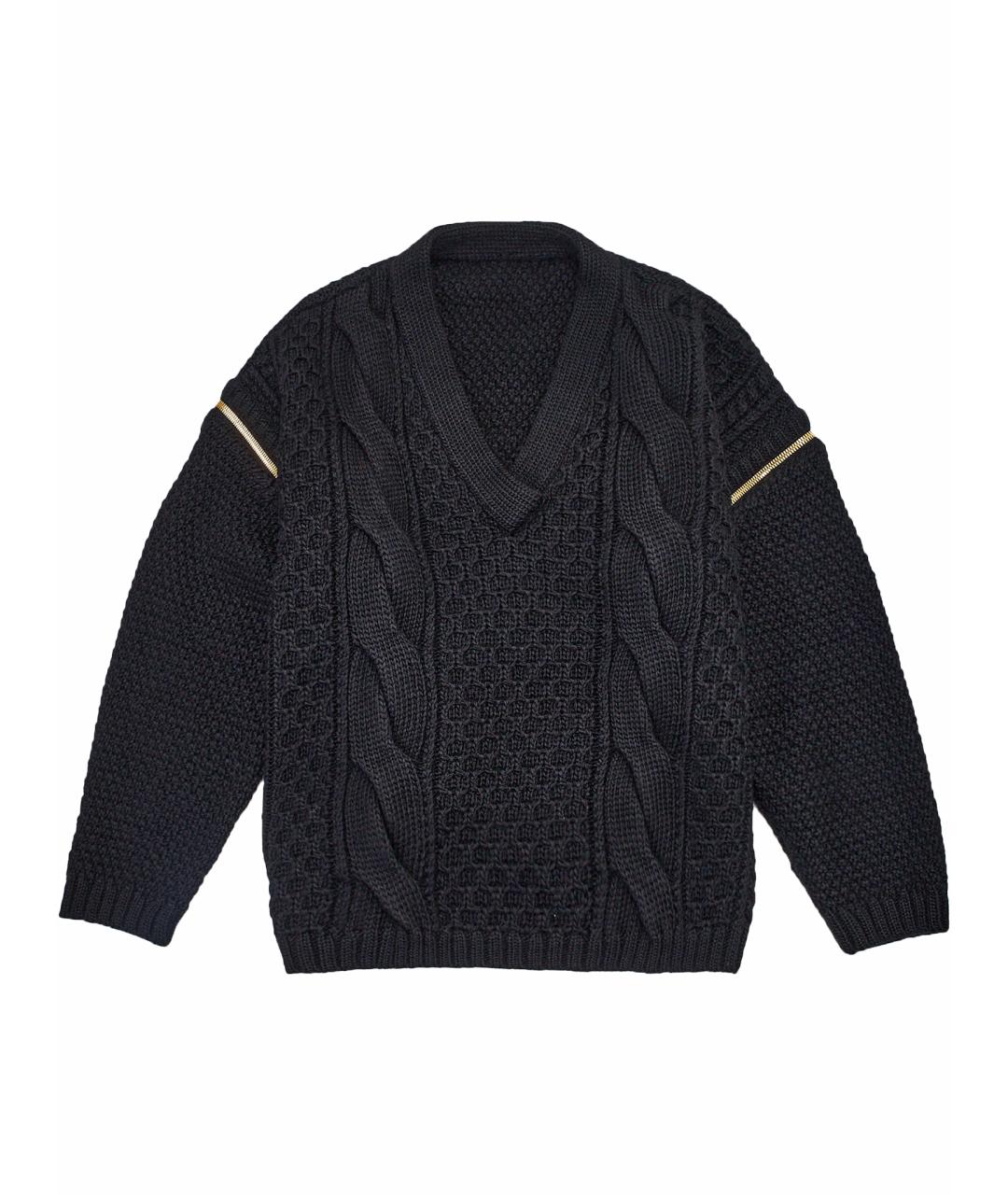 GUCCI Черный шерстяной джемпер / свитер, фото 1
