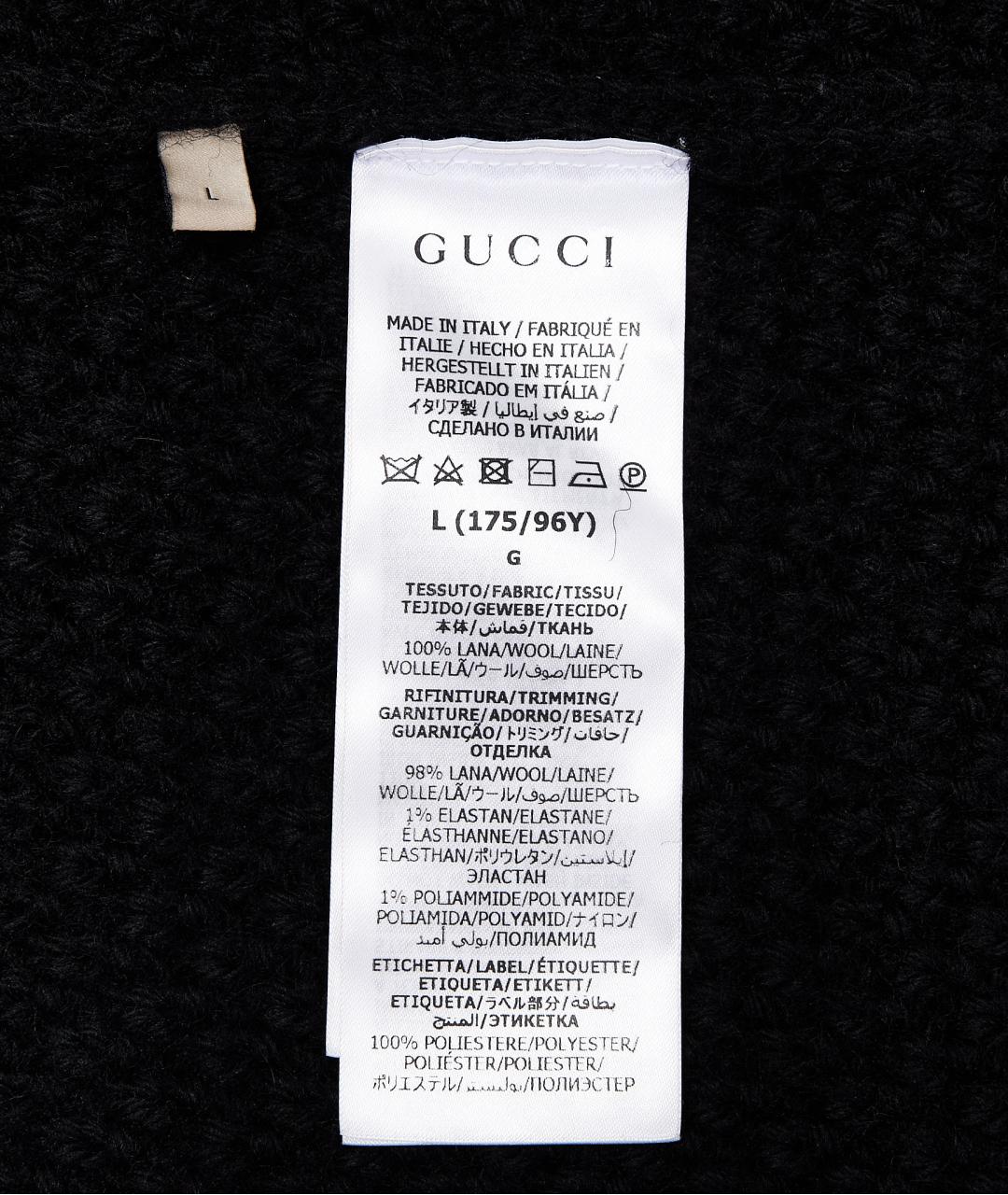 GUCCI Черный шерстяной джемпер / свитер, фото 6