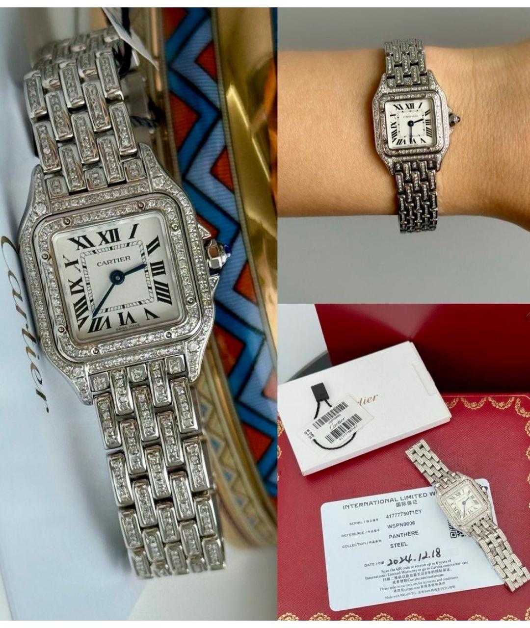 CARTIER Белые часы, фото 4