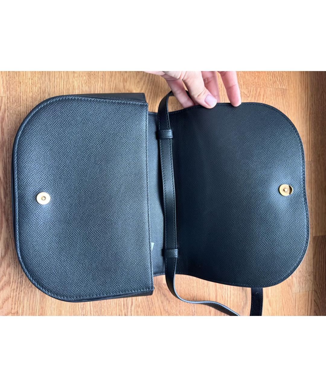 BALENCIAGA Черная кожаная сумка через плечо, фото 4