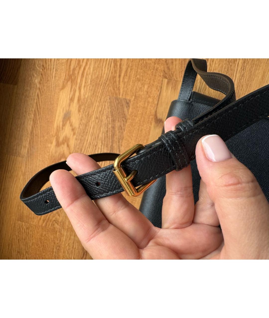 BALENCIAGA Черная кожаная сумка через плечо, фото 7