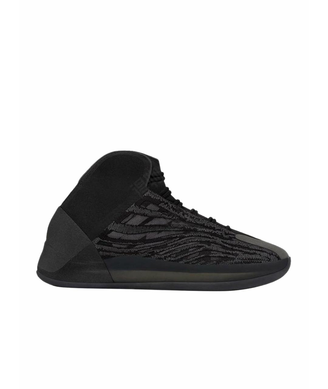 ADIDAS YEEZY Черные текстильные высокие кроссовки / кеды, фото 1