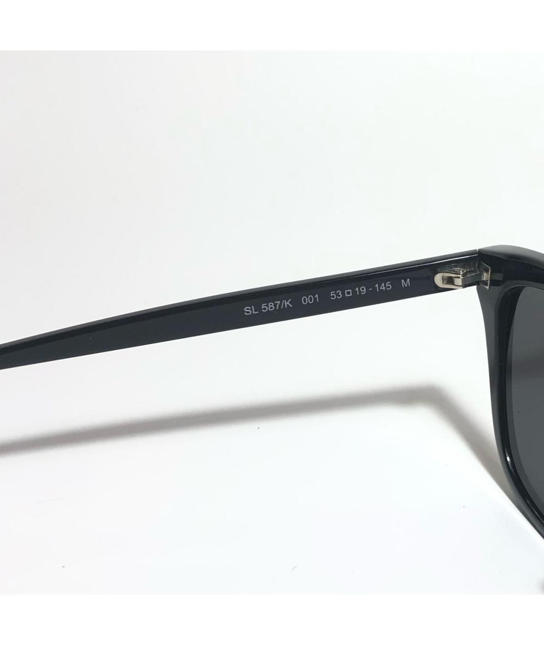 SAINT LAURENT Черные пластиковые солнцезащитные очки, фото 3