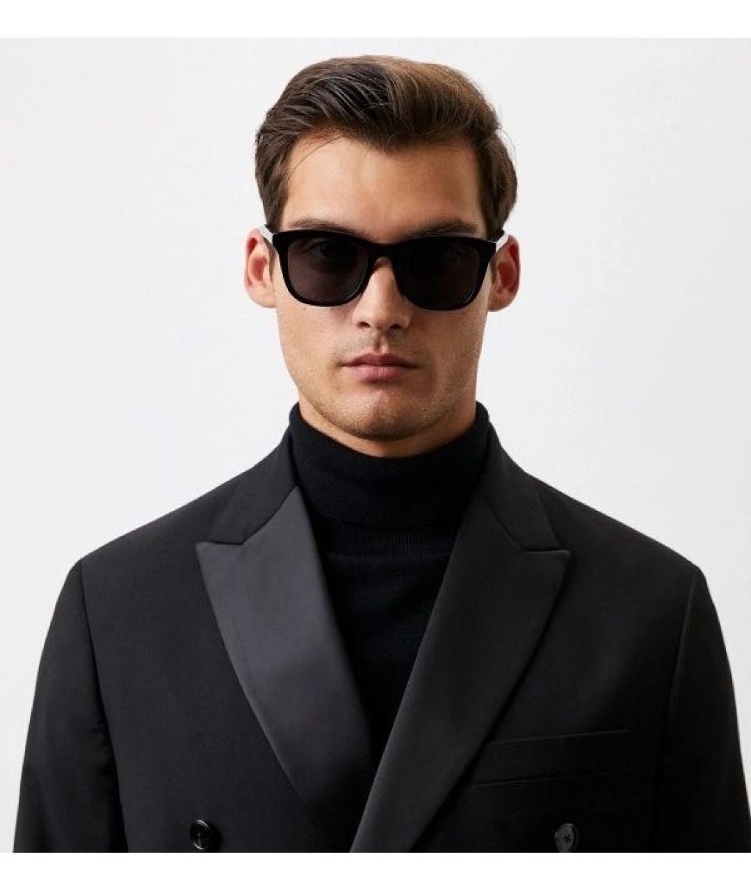 SAINT LAURENT Черные пластиковые солнцезащитные очки, фото 5