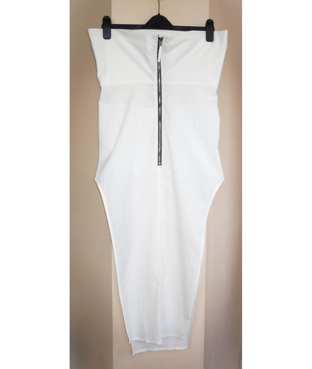 RICK OWENS Белое хлопковое платье, фото 5