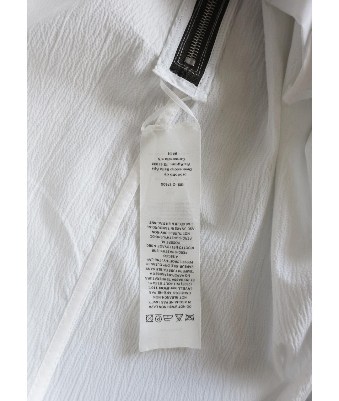 RICK OWENS Белое хлопковое платье, фото 9