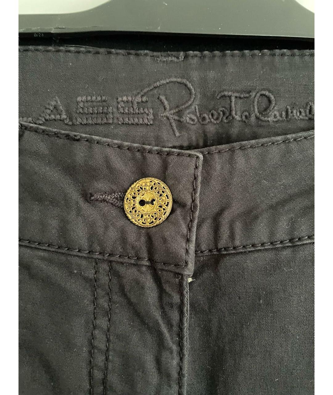 ROBERTO CAVALLI Черные хлопко-эластановые джинсы слим, фото 3