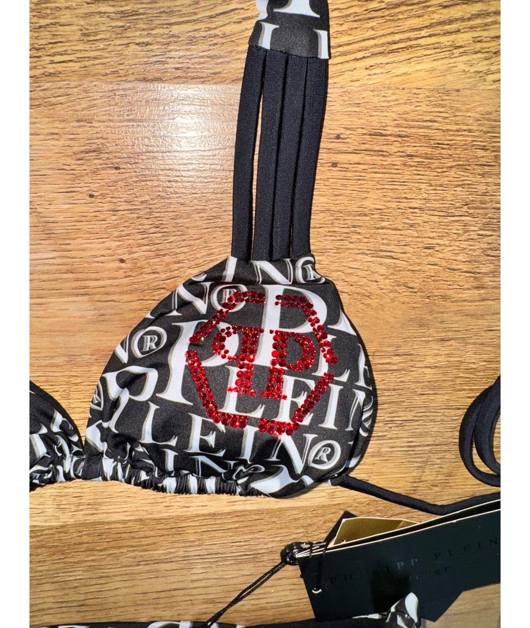 PHILIPP PLEIN Черный полиэстеровый купальник, фото 4