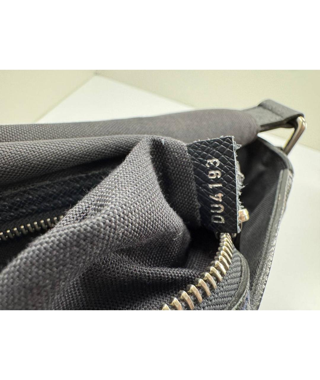 LOUIS VUITTON Черная кожаная сумка на плечо, фото 9