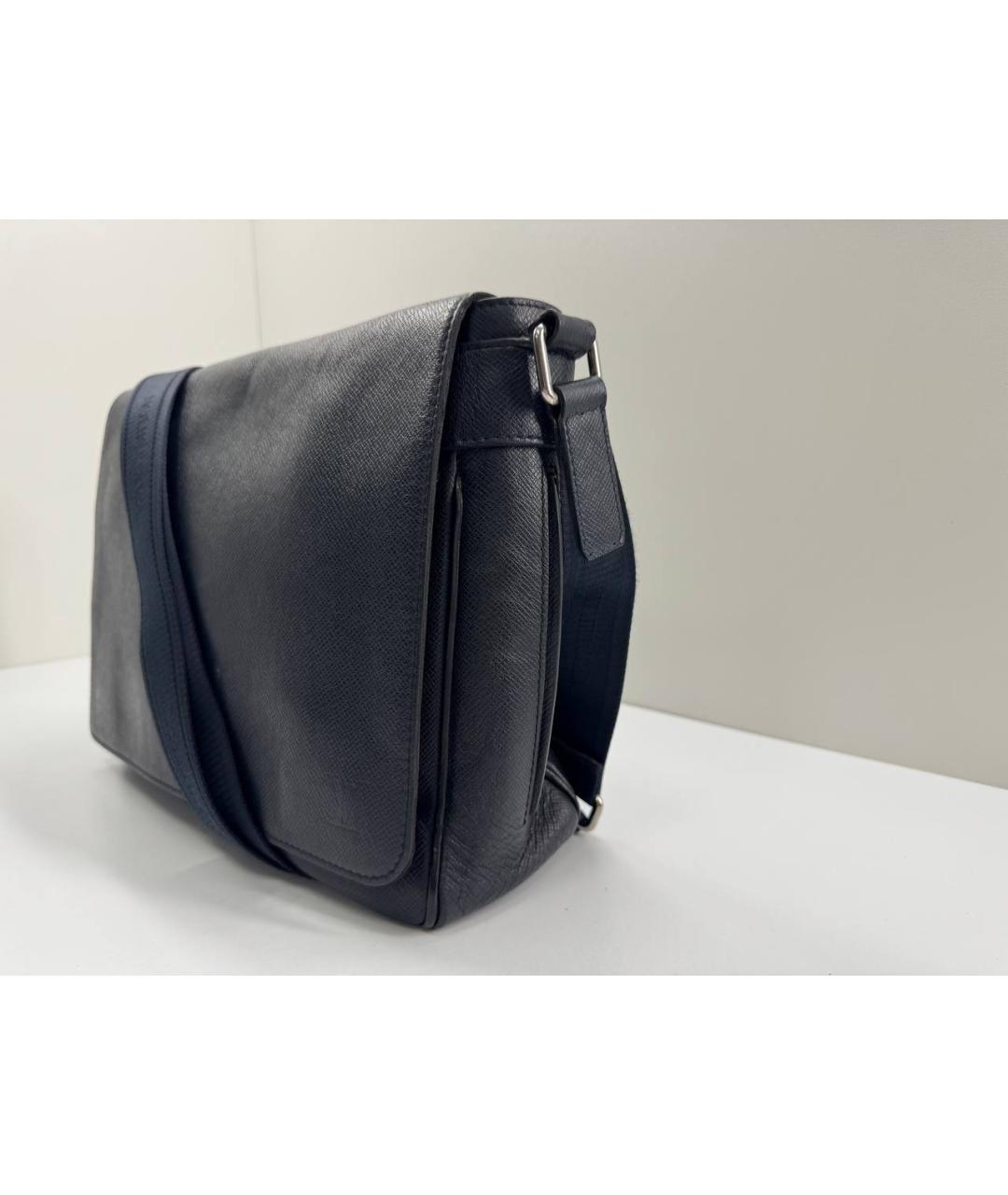 LOUIS VUITTON Черная кожаная сумка на плечо, фото 4