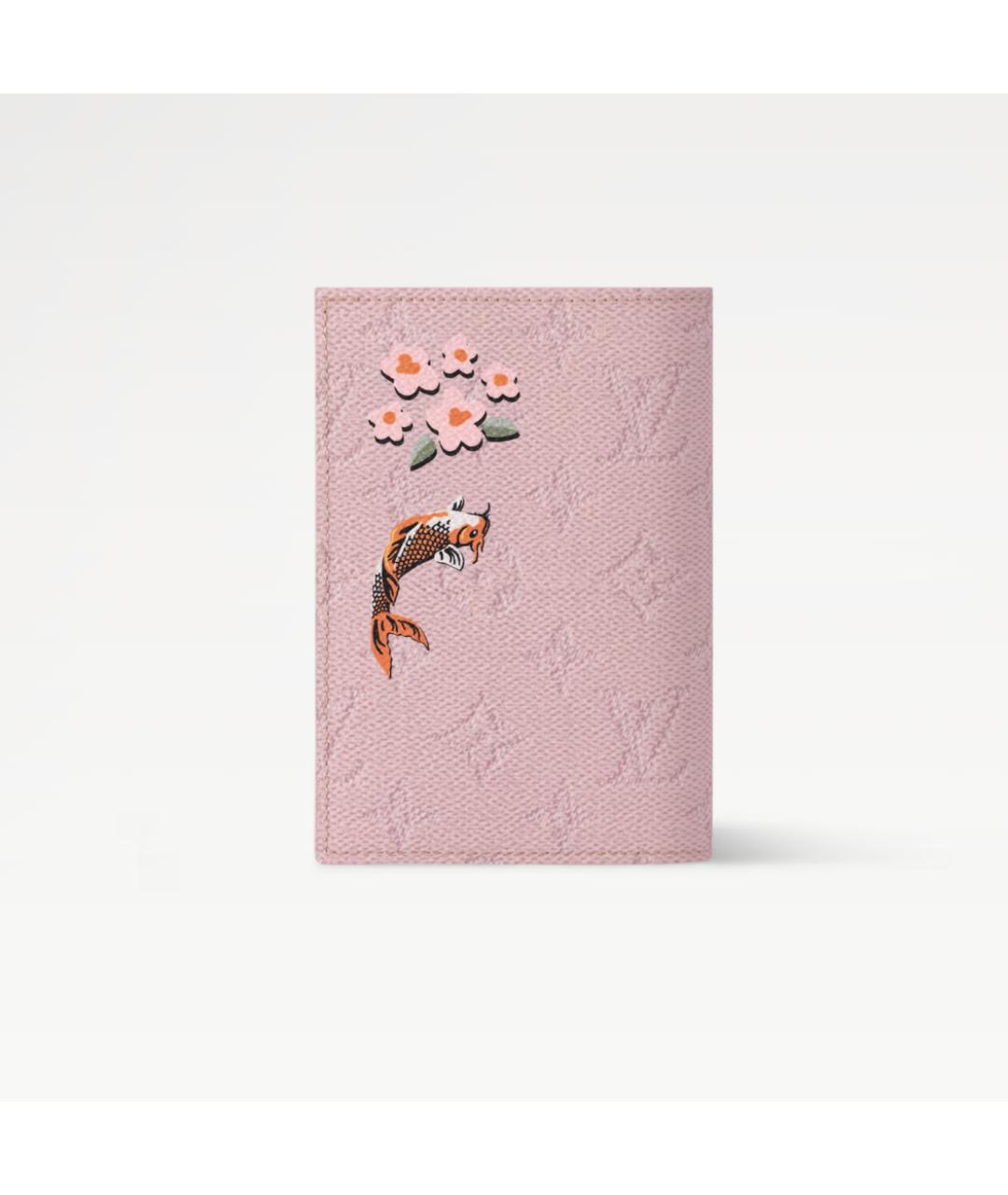 LOUIS VUITTON Розовый кожаный кардхолдер, фото 3