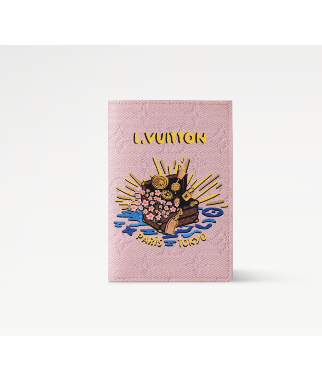 LOUIS VUITTON Розовый кожаный кардхолдер, фото 4