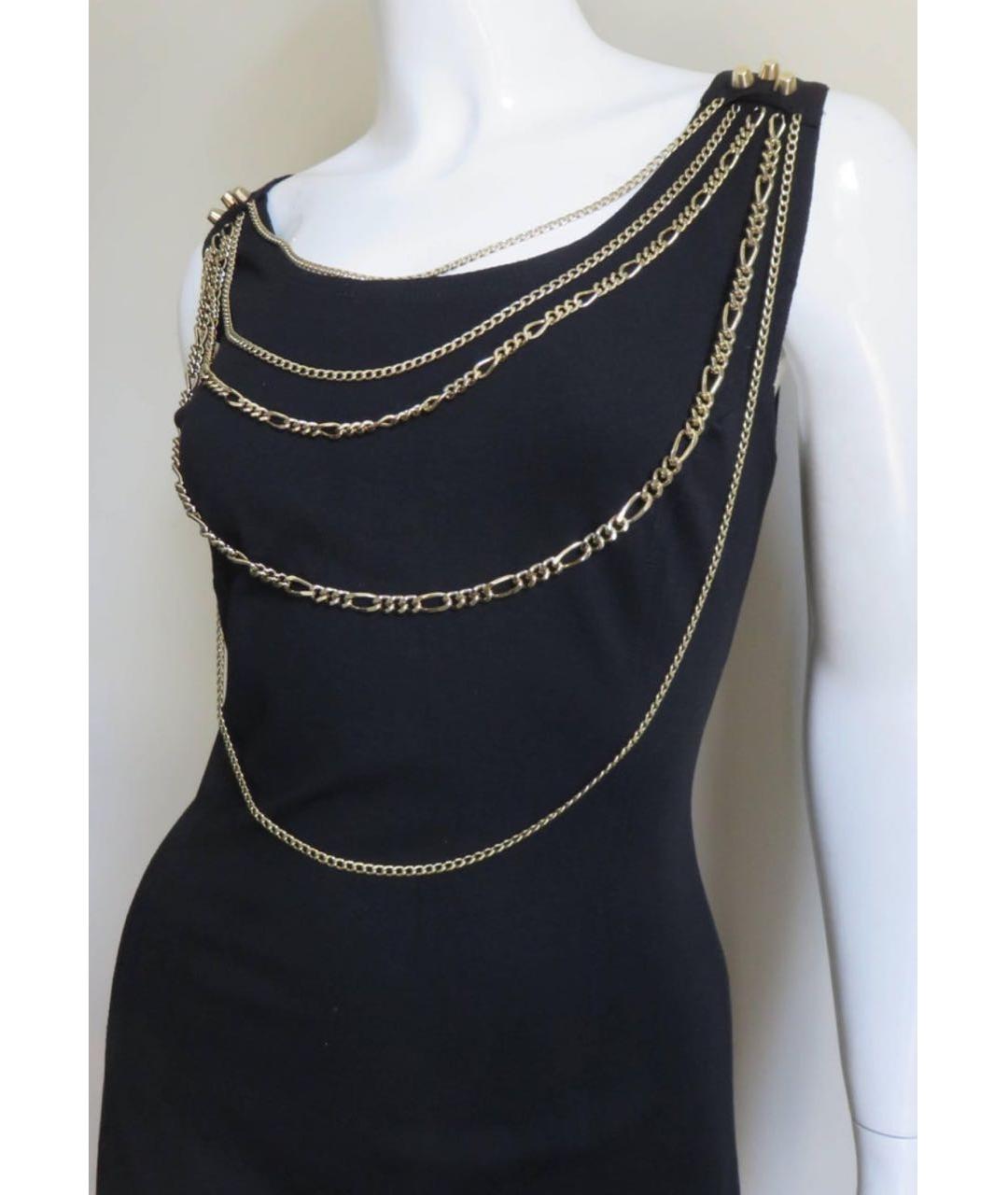 PIERRE BALMAIN Черное вискозное вечернее платье, фото 5