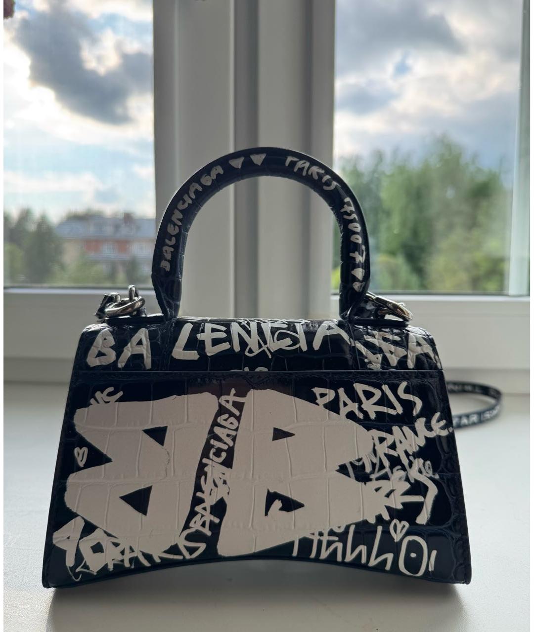 BALENCIAGA Темно-синяя кожаная сумка через плечо, фото 3