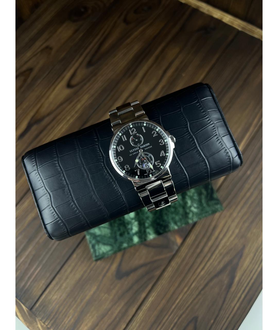 Ulysse Nardin Черные металлические часы, фото 2