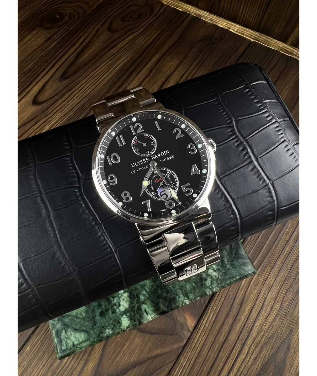 Ulysse Nardin Черные металлические часы, фото 3