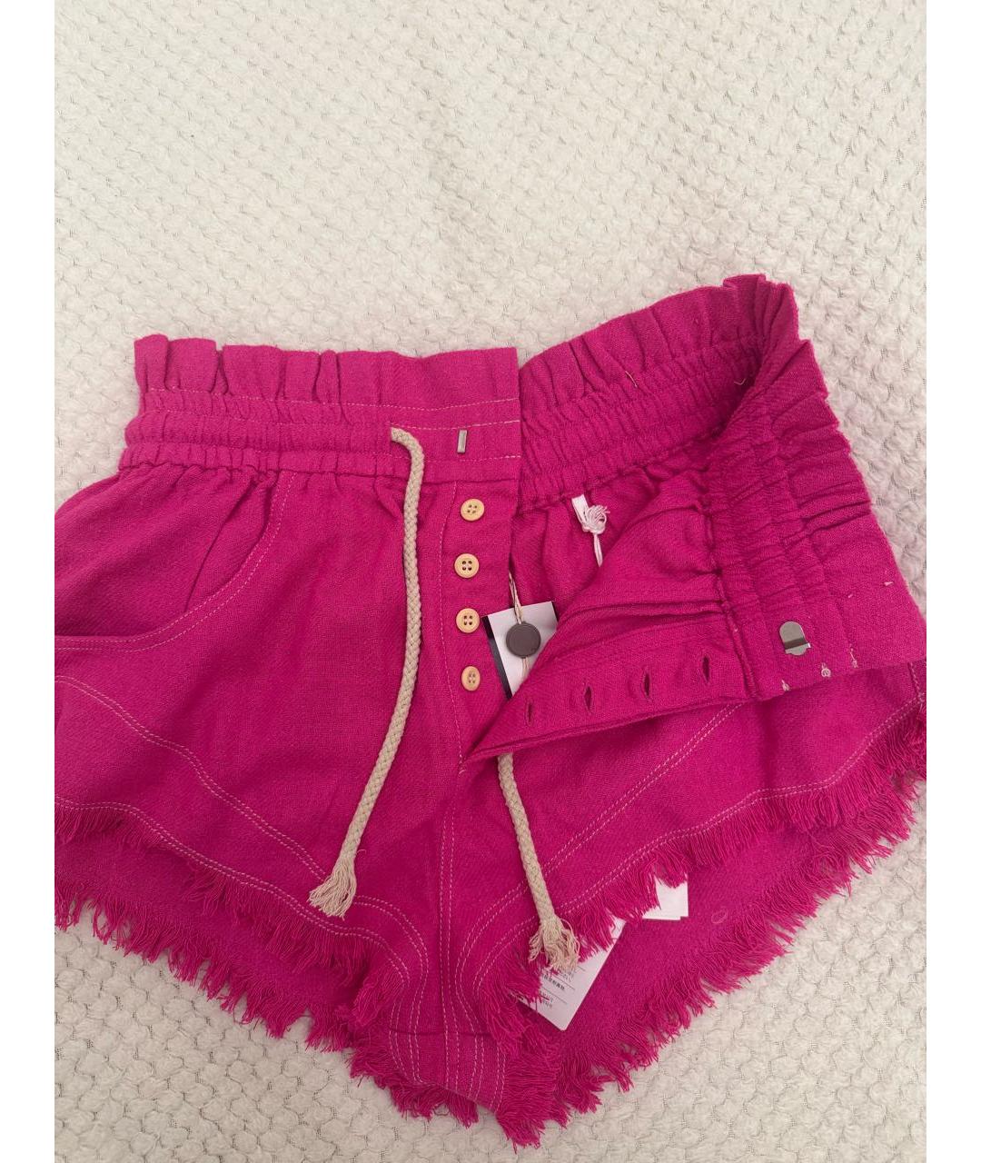 ISABEL MARANT Фуксия шелковые шорты, фото 3