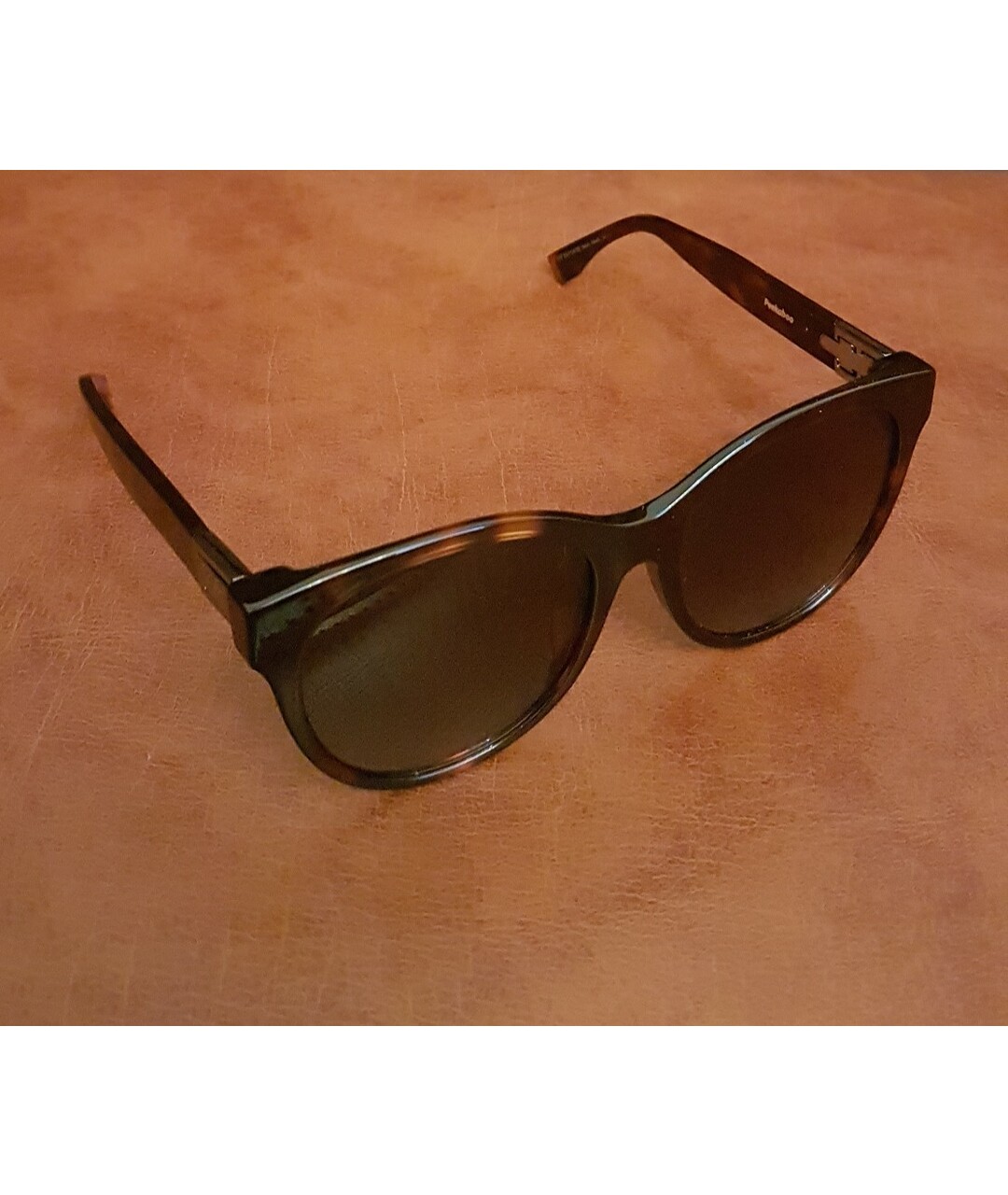 FENDI Коричневые пластиковые солнцезащитные очки, фото 3