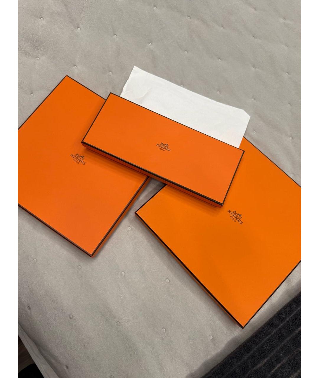 HERMES Розовый шелковый шарф, фото 4