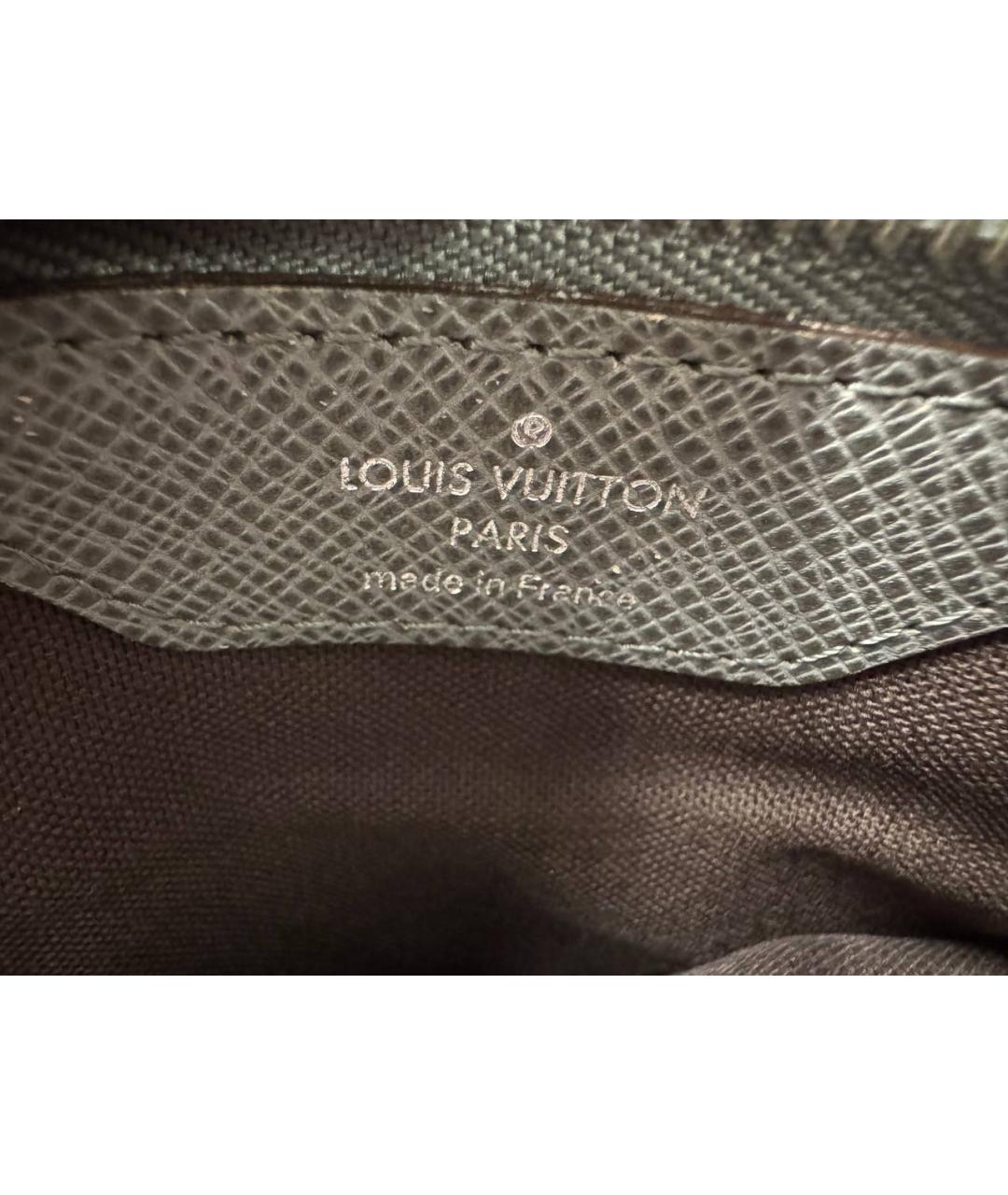 LOUIS VUITTON Серая кожаная сумка на плечо, фото 7