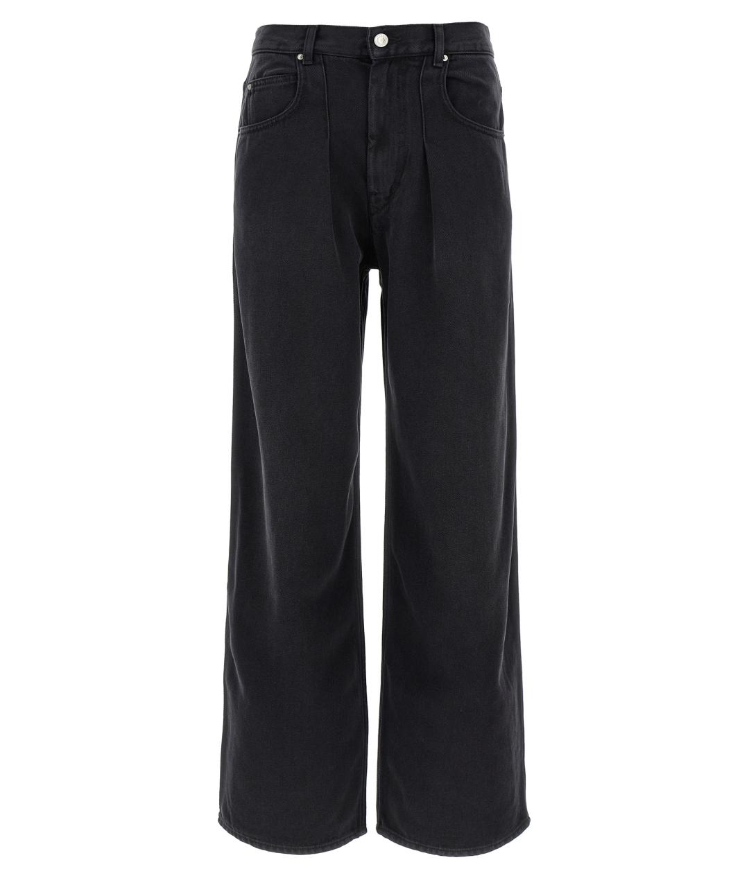 ISABEL MARANT Черные хлопковые прямые джинсы, фото 1