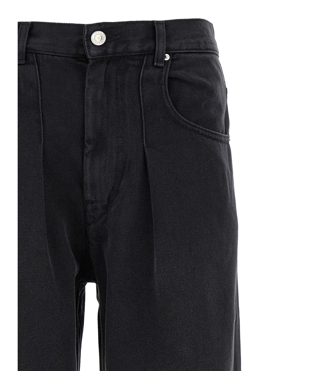 ISABEL MARANT Черные хлопковые прямые джинсы, фото 3