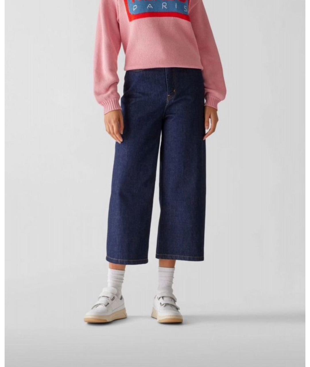 KENZO Синие хлопковые джинсы клеш, фото 2