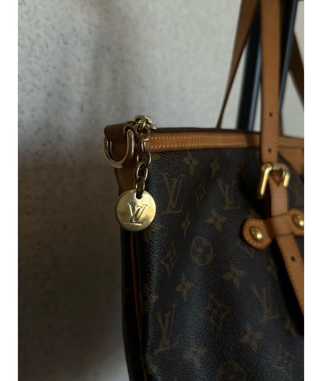 LOUIS VUITTON Коричневая кожаная сумка тоут, фото 2