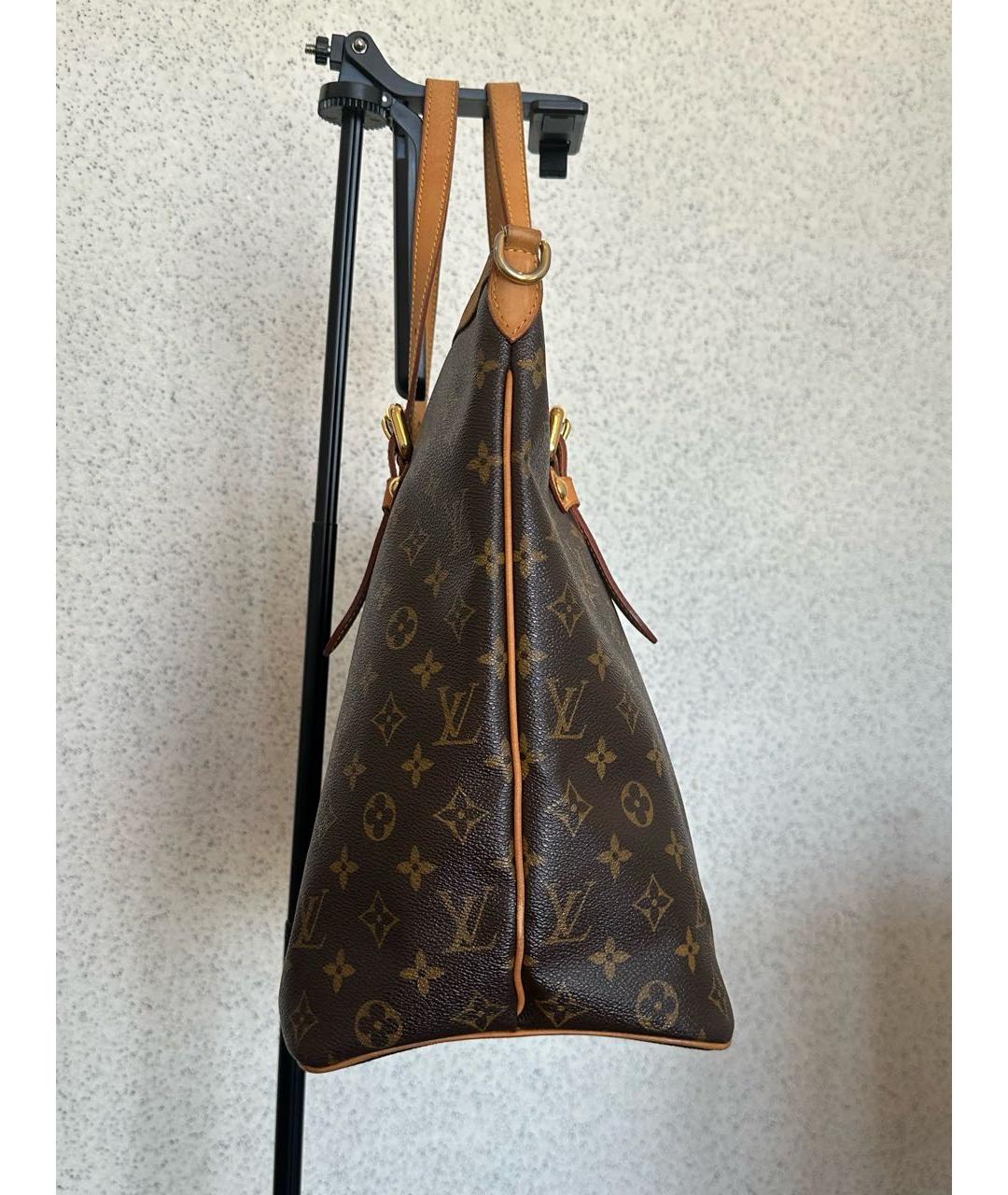 LOUIS VUITTON Коричневая кожаная сумка тоут, фото 3