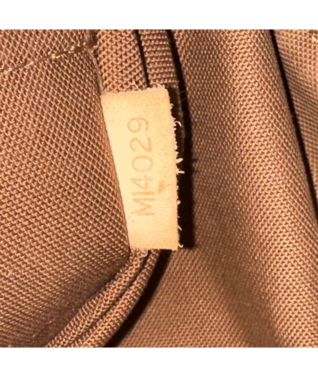 LOUIS VUITTON Коричневая кожаная сумка тоут, фото 7