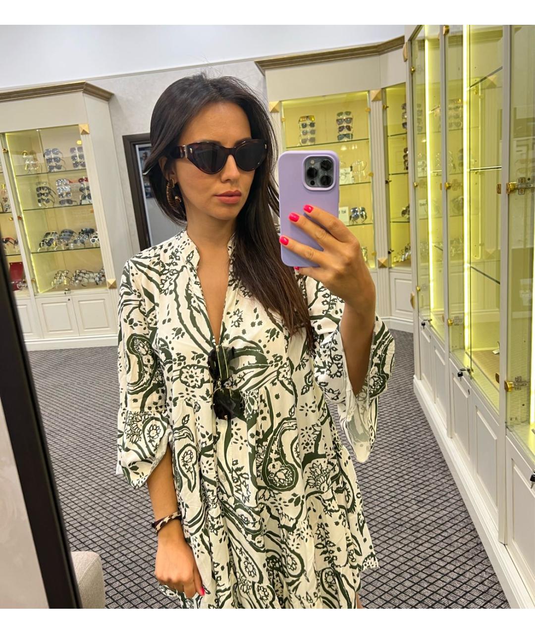 FENDI Коричневые пластиковые солнцезащитные очки, фото 4