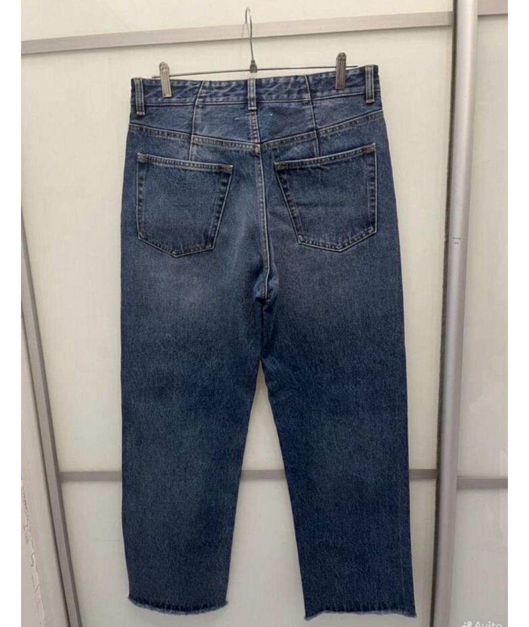 MM6 MAISON MARGIELA Синие хлопковые джинсы клеш, фото 2